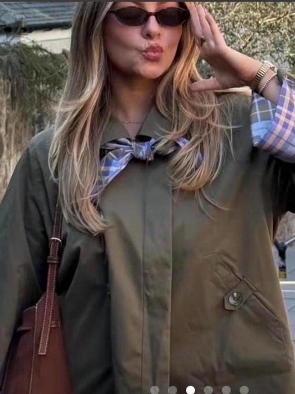 Olive Green Women's Trench Jacket - Classic Casual Coat